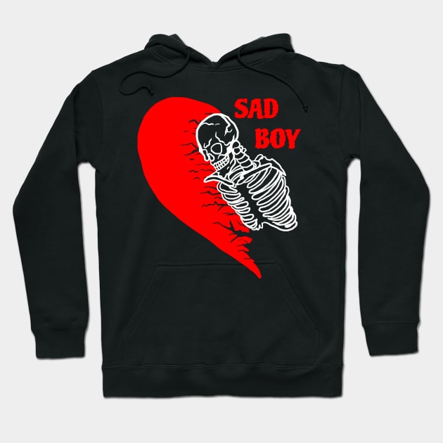 Sad Boy Skeleton Hoodie by Excela Studio